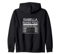 Isabella Nutrition Facts Class Sass Style Funny Name Parody Zip Hoodie