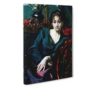 Isabella Stewart Gardner By John Singer Sargent Canvas Print | Gallery Wrapped 30mm Frame Wall Art | 30x20 inches | Ready to Hang | Classic Picture | Living Room Bedroom Lounge Office