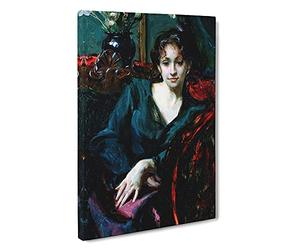 Isabella Stewart Gardner By John Singer Sargent Canvas Print | Gallery Wrapped 30mm Frame Wall Art | 30x20 inches | Ready to Hang | Classic Picture | Living Room Bedroom Lounge Office