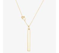 Isabella Verona Gold tone Heart Station Bar Pendant NES-974-2