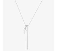 Isabella Verona Silver Bar and Cross Pendant NES-969-1