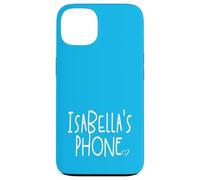 Isabella's Phone Isabella Personalized Name White Aqua Blue Case for iPhone 13