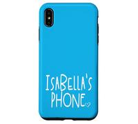 Isabella's Phone Isabella Personalized Name White Aqua Blue Case for iPhone XS Max
