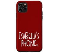 Isabella's Phone Isabella Personalized Name White Maroon Red Case for iPhone 11 Pro Max