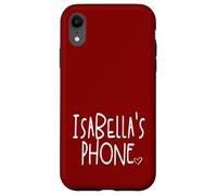 Isabella's Phone Isabella Personalized Name White Maroon Red Case for iPhone XR