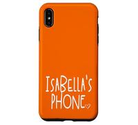 Isabella's Phone Isabella Personalized Name White Orange Case for iPhone XS Max
