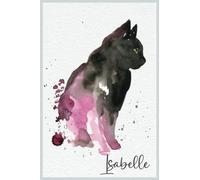 Isabelle: Watercolor Animals Notebook Gift for Isabelle - Monogram Initial Letter Journal 110 Page, Thoughtful Cool Present for B Cats Lover