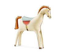Isabelle XXL Foil Balloon Horse Standing Balloon Pony Birthday Girl Boy Gift Children Decoration Riding Farm Cream Approx. 70 cm