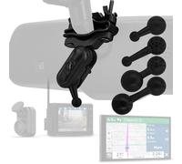 iSaddle for Garmin Dash Cam Mount - Car Rearview Mirror & Handle Bar Holder for Garmin Dash Cam Mini 30/35/45/46/55/56/65W/66W/67W X110/X210/X310/Speak Plus & 17mm GPS Mount (4 Ball Head)