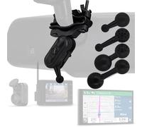 iSaddle for Garmin Dash Cam Mount - Car Rearview Mirror & Handle Bar Holder for Garmin Dash Cam Mini 30/35/45/46/55/56/65W/66W/67W X110/X210/X310/Speak Plus & 17mm GPS Mount (4 Ball Head)