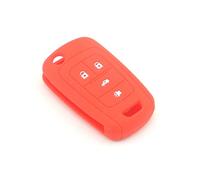 iSaddle Silicone Protecting Vehicle Remote Start Key Case Cover Fob Holder for Chevrolet Camaro Cruze Equinox Malibu Orlando Sonic (Red Color)