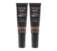 Isadora Natural Matt Oil-Free 25 Mocha Foundation 35ml x 2