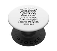 Isaiah 26:3 Perfect Peace Trust Scripture Bible Verse Prayer PopSockets Adhesive PopGrip