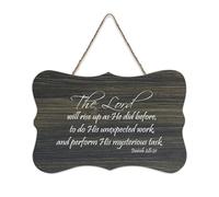 Isaiah 28:21 The Lord Will Rise Up As He Did Before, to Do His Unexpected Work And Perform His Myste Wood Sign 6x10 Bible Wall Art Wooden Plaques Signs for Entryway Door Living Room Kitchen Decor