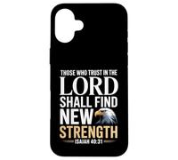Isaiah 40:31 Christian Eagle New Strength Bible Case for iPhone 16 Plus