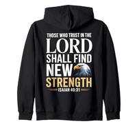 Isaiah 40:31 Christian Eagle New Strength Bible Zip Hoodie