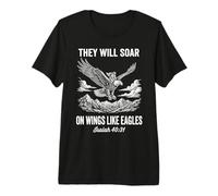 Isaiah 40 31 Eagle Bible Verse Faith Strength Christian Art Premium T-Shirt