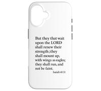 Isaiah 40:31 Mount Up With Wings As Eagles Bible Verse Pray Case for iPhone 16