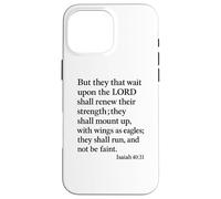Isaiah 40:31 Mount Up With Wings As Eagles Bible Verse Pray Case for iPhone 16 Pro Max