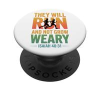 Isaiah 40:31 - They will run & not grow weary PopSockets Adhesive PopGrip