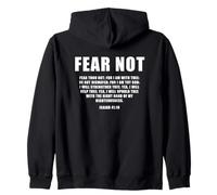 Isaiah 41:10 Fear Not Bible Promise of Protection & Blessing Zip Hoodie
