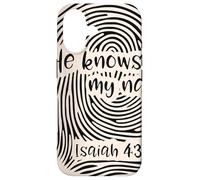 Isaiah 43 1 He Knows My Name Fingerprint Thumbprint Art Case for iPhone 17
