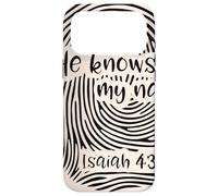 Isaiah 43 1 He Knows My Name Fingerprint Thumbprint Art Case for iPhone 17 Pro Max