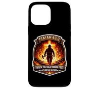 Isaiah 43 2 Firefighter Fire Prayer Bible Verse Jesus Cross Case for iPhone 13 Pro Max
