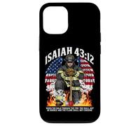 Isaiah 43 2 firefighter prayer fire patriot flag bible verse Case for iPhone 12/12 Pro