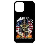 Isaiah 43 2 firefighter prayer fire patriot flag bible verse Case for iPhone 12 mini