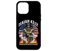 Isaiah 43 2 firefighter prayer fire patriot flag bible verse Case for iPhone 12 Pro Max