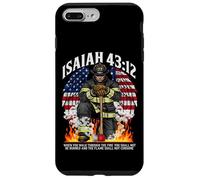 Isaiah 43 2 firefighter prayer fire patriot flag bible verse Case for iPhone 7 Plus/8 Plus