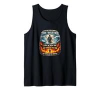 Isaiah 43 2 Firefighter Prayer fire Patriot Flag Bible Verse Tank Top