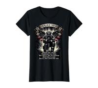 Isaiah 43 2 Firefighter Prayer fire Patriot Flag Bible Verse Value Graphic T-Shirt, Women, Black, S