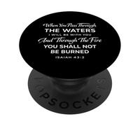 Isaiah 43:2 The Waters I Will Be With You Bible Faith Verse PopSockets Adhesive PopGrip