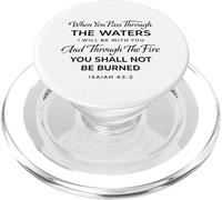 Isaiah 43:2 The Waters I Will Be With You Bible Faith Verse PopSockets PopGrip for MagSafe