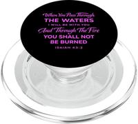 Isaiah 43:2 The Waters I Will Be With You Bible Faith Verse PopSockets PopGrip for MagSafe