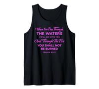 Isaiah 43:2 The Waters I Will Be with You Bible Faith Verse Tank Top