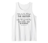 Isaiah 43:2 The Waters I Will Be with You Bible Faith Verse Tank Top