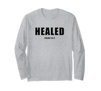 Isaiah 53:5 Bible Verse Promise of Healing and Health Faith Long Sleeve T-Shirt