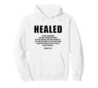 Isaiah 53:5 Bible Verse Promise of Healing and Health Faith Pullover Hoodie