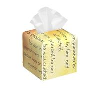 Isaiah 534-6 Stylish Cube Tissue Box Holder, Square Leather Tissue Box Cover- Decorative Holder/Organizer for Bathroom Vanity Countertop