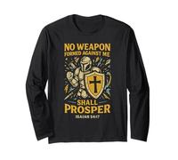 Isaiah 54:17 Armor of God - No Weapon Formed Against Me Long Sleeve T-Shirt