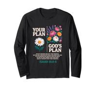 Isaiah 55 8 9 Bible Verse God Plan Christ Religious Floral Long Sleeve T-Shirt