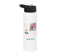Isaiah 55 8 9 Bible Verse God Plan Christ Religious Floral Stainless Steel Insulated Water Bottle