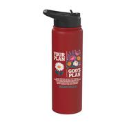 Isaiah 55 8 9 Bible Verse God Plan Christ Religious Floral Stainless Steel Insulated Water Bottle