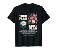Isaiah 55 8 9 Bible Verse God Plan Christ Religious Floral T-Shirt