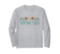 Isaiah 6:8 Hineni Shelacheni Hebrew Here I Am Send Me Flower Long Sleeve T-Shirt