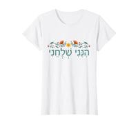 Isaiah 6:8 Hineni Shelacheni Hebrew Here I Am Send Me Flower T-Shirt