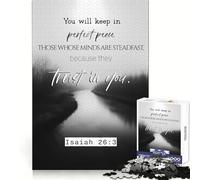 Isaiah Bible Verse Jigsaw Puzzle 1000 Pieces Recall Boost Smooth Connection Real Challenge Birthday Idea (38x26cm)